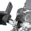 Mounting mobile phone on the motorcycle bar mount