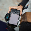 Silver Capture installed on an Everyday Backpack with a camera clipped on it