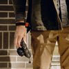 Wearing carryology cuff as bracelet while the adjustable magnet holds the loose end of Cuff
