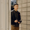 Alvin using the black slide for his camera