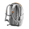 rearview of ash backpack zip