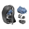 Flexfold dividers that creates storage for lens camera and other stuff inside the Black 20L backpack zip