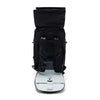 Black 45 Liters Outdoor Backpack open showing laptop storage