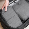 Putting the packing cubes inside the travel bag