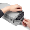 Opening Small Raw Packing cube using the handles
