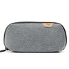 charcoal small tech pouch frontview