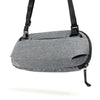 charcoal small tech pouch with strap