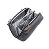 Different sizes of internal pockets for charcoal tech pouch